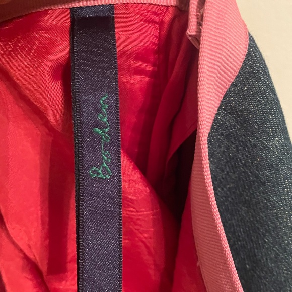 BODEN Denim Floral Appliqué Midi Skirt Artsy Patched Size 10R- EUC - Picture 7 of 13